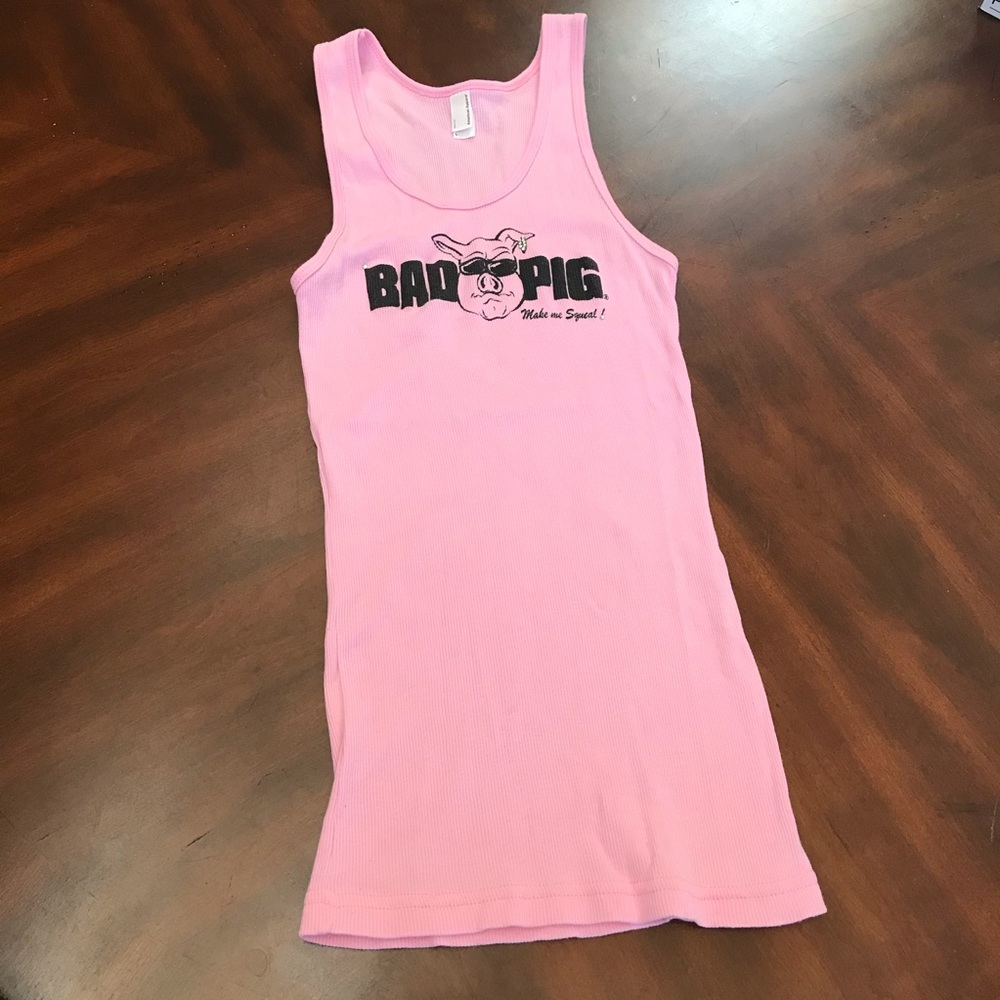 Bad Pig Pink Tank Size L Harley Girl